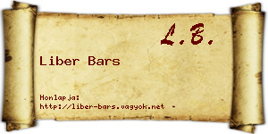 Liber Bars névjegykártya